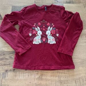 Sergent Major Kids Red Bunny Embroidered Top size 8 years
